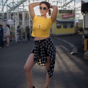 Let Your Light Bloom Crop Top